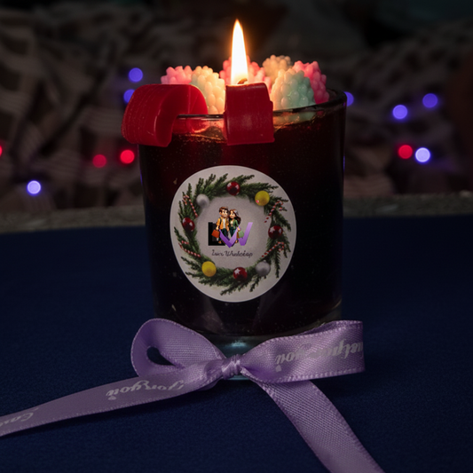 Christmas Special Chocolate Gel Scented Candle | Premium Festive Aromatic Jar Candle | Holiday Home Décor & Gifting | Love WholeShop