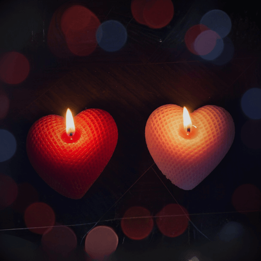 Pure Soy Wax Scented Curved Heart Design Candle Combo | Premium Romantic Decorative Candles | Love WholeShop