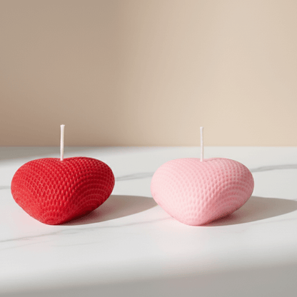 Pure Soy Wax Scented Curved Heart Design Candle Combo | Premium Romantic Decorative Candles | Love WholeShop