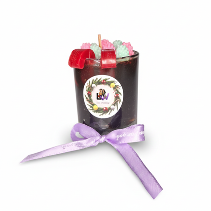 Christmas Special Chocolate Gel Scented Candle | Premium Festive Aromatic Jar Candle | Holiday Home Décor & Gifting | Love WholeShop