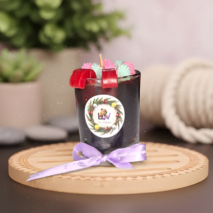 Christmas Special Chocolate Gel Scented Candle | Premium Festive Aromatic Jar Candle | Holiday Home Décor & Gifting | Love WholeShop