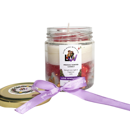 Christmas Special Premium Scented Jar Candle | Holiday Aromatic Candle | Festive Home Décor & Gifting | Love WholeShop