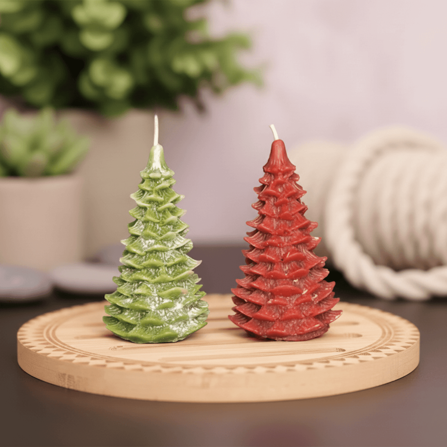 Premium Christmas Tree Candle Combo | Scented Soy Wax Candle | Festive Home Décor & Holiday Gifting | Love WholeShop