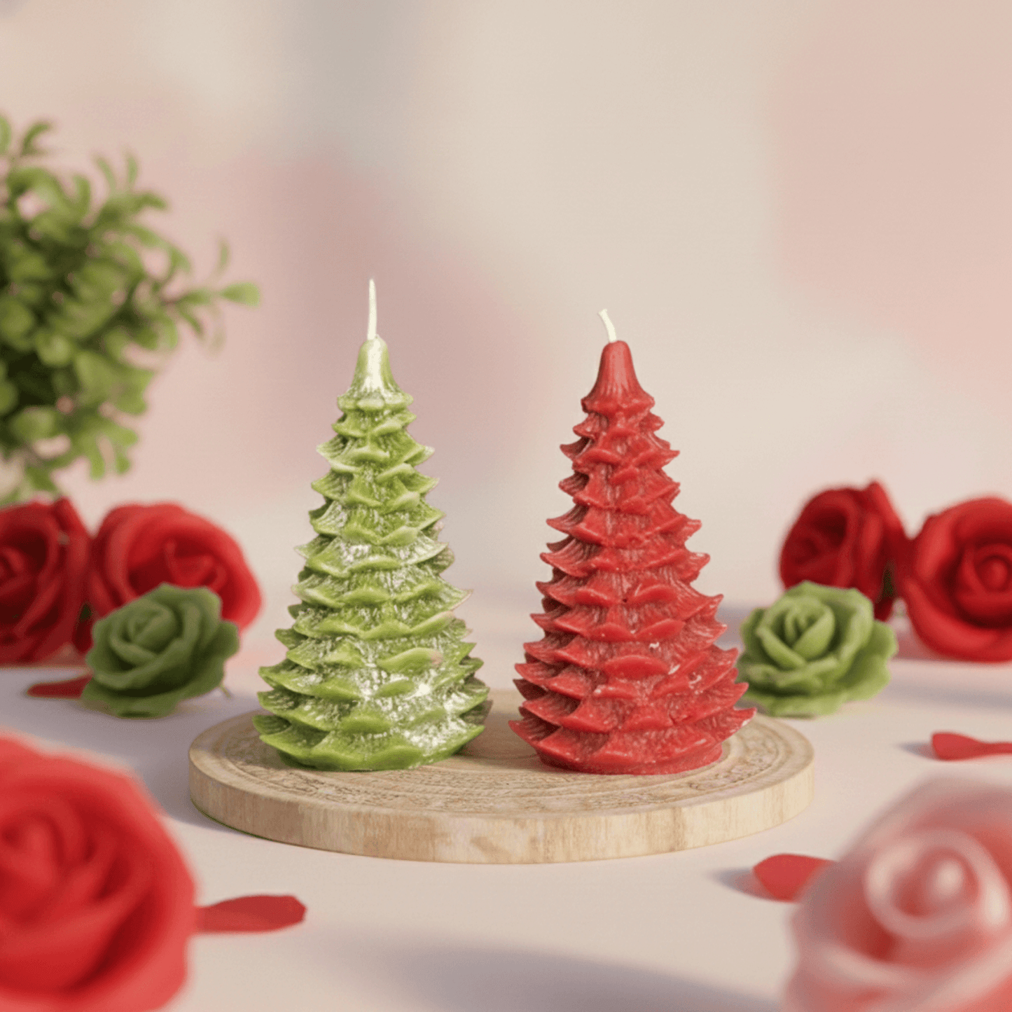 Premium Christmas Tree Candle Combo | Scented Soy Wax Candle | Festive Home Décor & Holiday Gifting | Love WholeShop