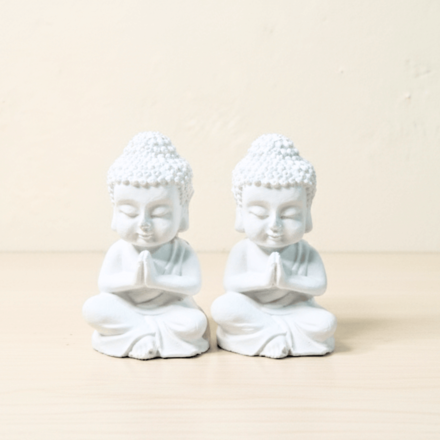 Concrete Meditating Buddha Idol Set of 2 | Minimal Spiritual Home Décor Miniatures | Modern Table Décor & Premium Gifting | Love WholeShop